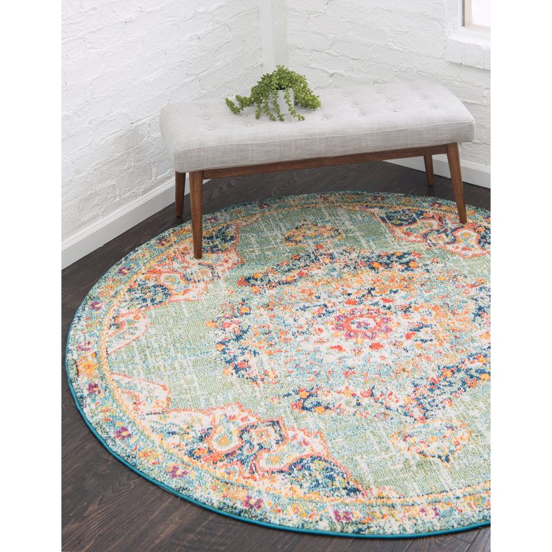 Bungalow Rose Ernst Abstract Green/Orange Rug & Reviews Wayfair.ca